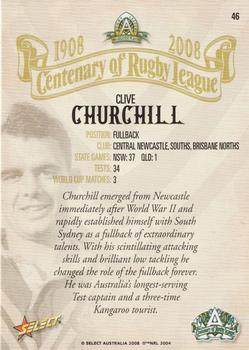 2008 NRL Centenary #46 Clive Churchill Back